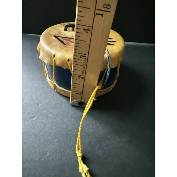 Vintage Native American Stretched Rawhide Leather Drum Hand Painted Southwestern - Picture 7 of 7